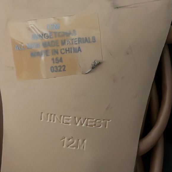 Nine West Getcha 3 Block Heel Strappy Sandal Size 12 - Picture 6 of 6